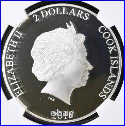 2016 Cook Island $2 Dollars The Great Tea Race Silver Piefort 0.999 NGC PF70UC