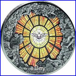2016 Cook Islands 10 oz St. Peters Basilica ALABASTER WINDOW Silver Coin