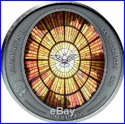 2016 Cook Islands 10 oz St. Peters Basilica ALABASTER WINDOW Silver Coin + Gift