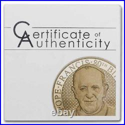 2016 Cook Islands 1/4 oz Gold Pope Francis 80th Birthday Proof SKU#258853
