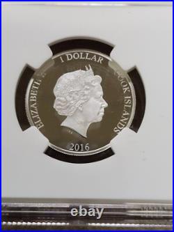 2016 Cook Islands $1 Silver Brexit Coin PF69 Ultra Cameo NGC Early Rel
