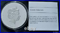 2016 Cook Islands $2- 1st in Quilling Art series, FLOWERS. Silver Proof coin