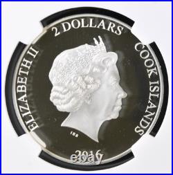 2016 Cook Islands $2 Dollars The Great Tea Race Of 1866 Silver 8g NGC PF 69 UC