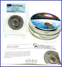 2016 Cook Islands $2 Tamdakht Meteorite First Strike PCGS MS69 with COA AND BOX