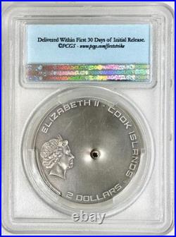 2016 Cook Islands $2 Tamdakht Meteorite First Strike PCGS MS69 with COA AND BOX