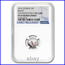 2016 Cook Islands 3 gram Silver Brexit PF-69 NGC (Early Release) SKU#272596