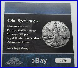 2016 Cook Islands Guinevere Camelot Knights Round Table 2 Oz coin