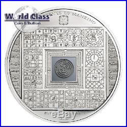2016 Cook Islands Milestones of Mankind Egyptian Labyrinth 50mm Silver Coin