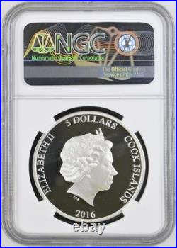 2016 Cook Islands S$5 Dollars Great Tea Race of 1866 Silver 150th Ann NGC PF69UC
