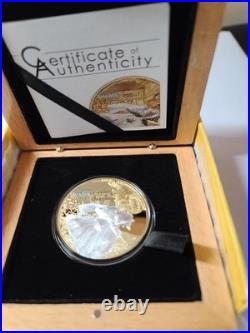 2016 Cook Islands S$5 Shades of Nature Fighting Fish Silver Proof Gilded Coin