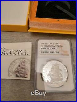 2016 Cook Islands The Great Tea Race of 1866 1/2oz. 999 Silver Coin- NGC PF70