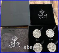 2016 Gods of Olympus PART I 4x 2oz High Relief Antiqued Cook Islands Coins 724