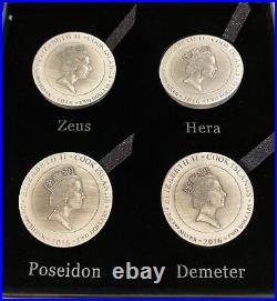 2016 Gods of Olympus PART I 4x 2oz High Relief Antiqued Cook Islands Coins 724