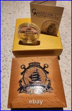 2016 Pure Silver 1oz Proof Coin $5 Cook Island The Great Tea Race of 18661#500