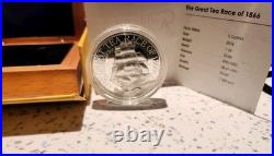 2016 Pure Silver 1oz Proof Coin $5 Cook Island The Great Tea Race of 18661#500
