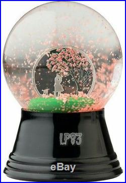 2017 $1 CHERRY BLOSSOM Snow Globes Silver Coin, Cook Islands