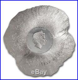 2017 1 Oz Silver $5 REMEMBRANCE POPPY Papaver Coin Cook Islands