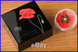 2017 1 Oz Silver REMEMBRANCE POPPY Papaver Coin 5$ Cook Islands