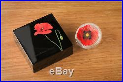 2017 1 oz Cook Islands Remembrance Poppy. 999 Silver Proof Coin
