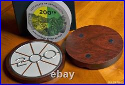 2017 $25 Cook Islands 200th Anniv of the Bicycle Mother Pearl 5oz silver