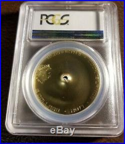 2017 $2 Cook Islands Chergach Meteorite Gilded. 999 Silver Coin Pcgs Ms70