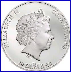 2017 2 Oz Silver $10 Cook Island DRESDEN GREEN DIAMOND Famous Diamonds Coin