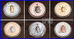 2017 3 Oz PROOF Silver SCARAB SELECTION II Coins Set Cook Islands