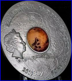 2017 3 Oz Silver MARS METEORITE THE RED PLANET Coin