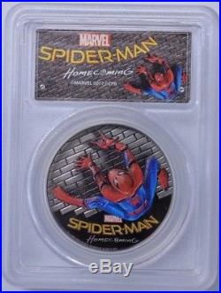 2017 $5 Cook Islands SPIDER-MAN Homecoming PCGS PR70DCAM 1oz. 999 Silver Coin