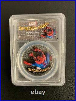 2017 $5 Cook Islands Spider-Man Homecoming 1oz. 999 Silver Coin PCGS PR69DCAM FD