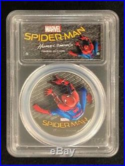 2017 $5 SPIDERMAN Homecoming PCGS PR70 1oz. 999 Silver Coin in High Relief