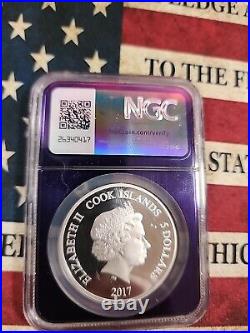 2017 COOK IS. Patrick Kane Upper Deck. 9999 coin NGC Proof PR69ULTRA NHL Hockey