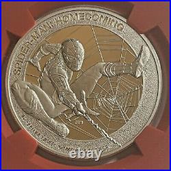 2017 Cook Is. S$5 Spiderman Homecoming Fr Pf 70 Red Ultra Cameo Ngc Signed