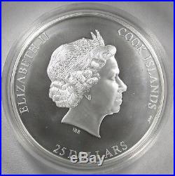 2017 Cook Islands $25 Dollar Silver. 999 5oz. Mt. Everest 7 Summits Coin AG645