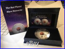 2017 Cook Islands 3 Oz Silver MARS METEORITE THE RED PLANET COIN 333 MINTAGE