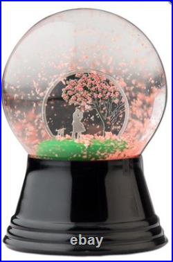 2017 Cook Islands Cherry Blossoms Snowglobe $1 Silver Coin 1/10oz Prooflike