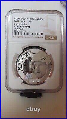 2017 Cook Islands Daniel Sedin Upper Deck. 9999 NGC REVERS Proof PR68 NHL Hockey