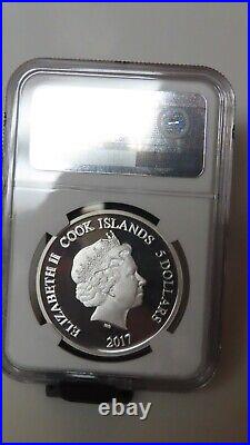 2017 Cook Islands Daniel Sedin Upper Deck. 9999 coin NGC Proof PR69 NHL Hockey