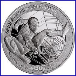 2017 Cook Islands Marvel SPIDER-MAN Homecoming 1 oz Silver PROOF $5 coin with OGP