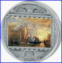 2017 Cook Islands Masterpieces of Art William Turner Ulysses Proof 3oz. 999 Coin