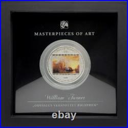 2017 Cook Islands Masterpieces of Art William Turner Ulysses Proof 3oz. 999 Coin
