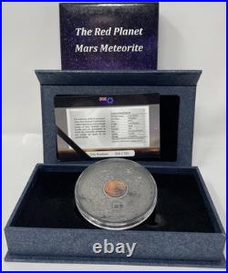 2017 Cook Islands Red Planet Mars Meteorite 3oz. 999 Silver. 333 Mintage. #5-118