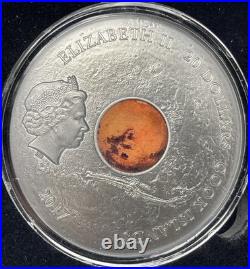 2017 Cook Islands Red Planet Mars Meteorite 3oz. 999 Silver. 333 Mintage. #5-118