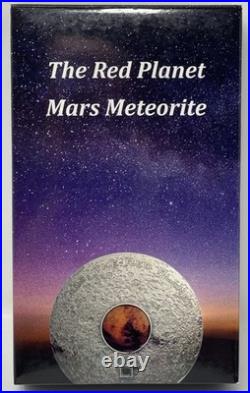2017 Cook Islands Red Planet Mars Meteorite 3oz. 999 Silver. 333 Mintage. #5-118