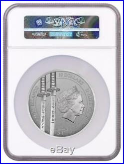 2017 Cook Islands Silver $10 Yi Soon Shin MS70 ANTIQUED NGC Coin RARE