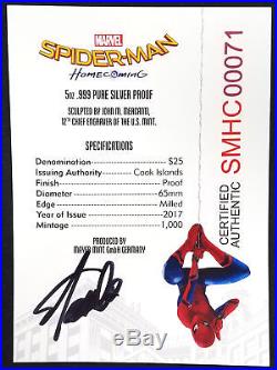 2017 Cook Islands Silver $25 Spider-Man Homecoming 5 oz PF70 UC FR NGC Coin