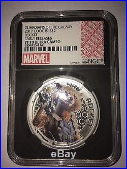 2017 Cook Islands Silver $2 Guardians Of The Galaxy PF70 UC ER 5 NGC Coin Set
