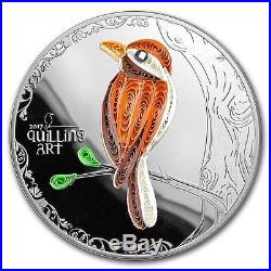 2017 Cook Islands Silver $2 Quilling Art Bird PF70 UC NGC Coin POP=1