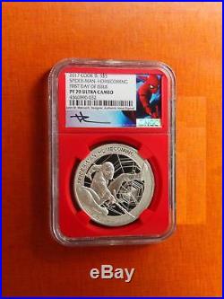 2017 Cook Islands Silver $5 Spider-Man Homecoming PF70 UC FDOI NGC Coin