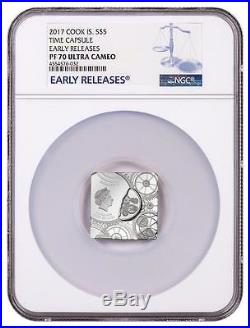 2017 Cook Islands Silver $5 Time Capsule NGC ERROR PF70 UC ER NGC Coin